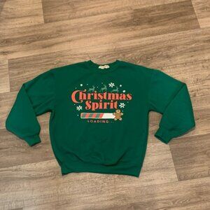 Wound Up Green Christmas Crewneck Sweater